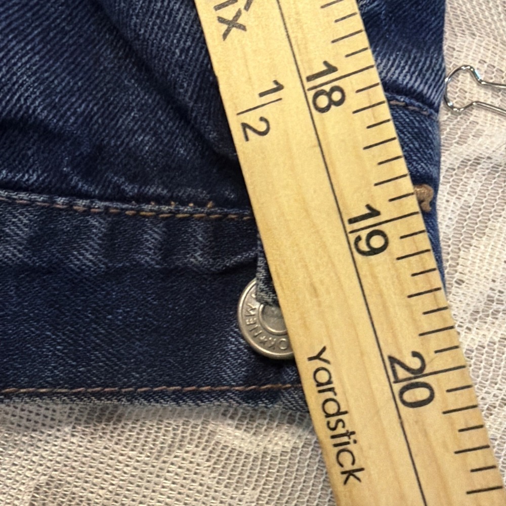 Ex Boyfriend Trucker Grunge Denim Jacket Lagen Ranch Cowgirl Meas. In Pics S - Picture 6 of 9